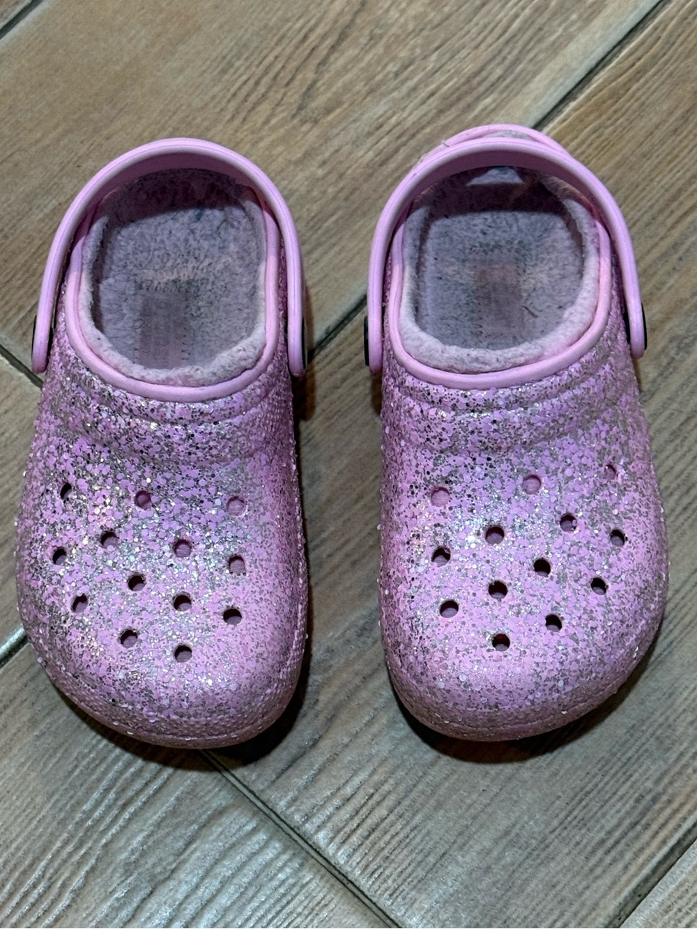 Girls' Pink Glitter Slip-On CROCS